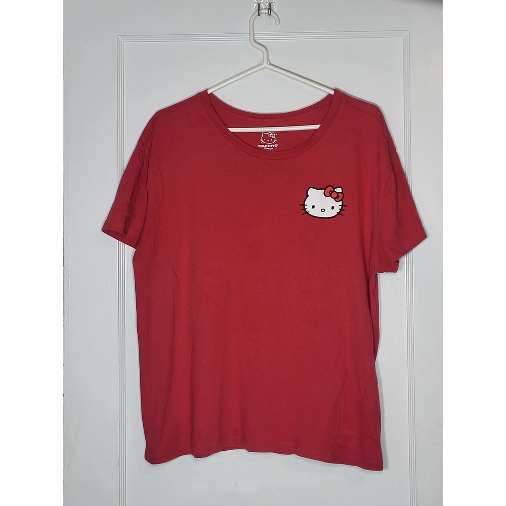 Hello Kitty Sanrio Red Graphic T-Shirt Women 2X Enjoy The Little Things Tee